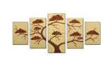 Wandklok gips reliëf | boom bonsai| 134x60x4cm