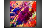 OP VOORRAAD Wandklok op Canvas Abstract | 30X30cm | F000236C